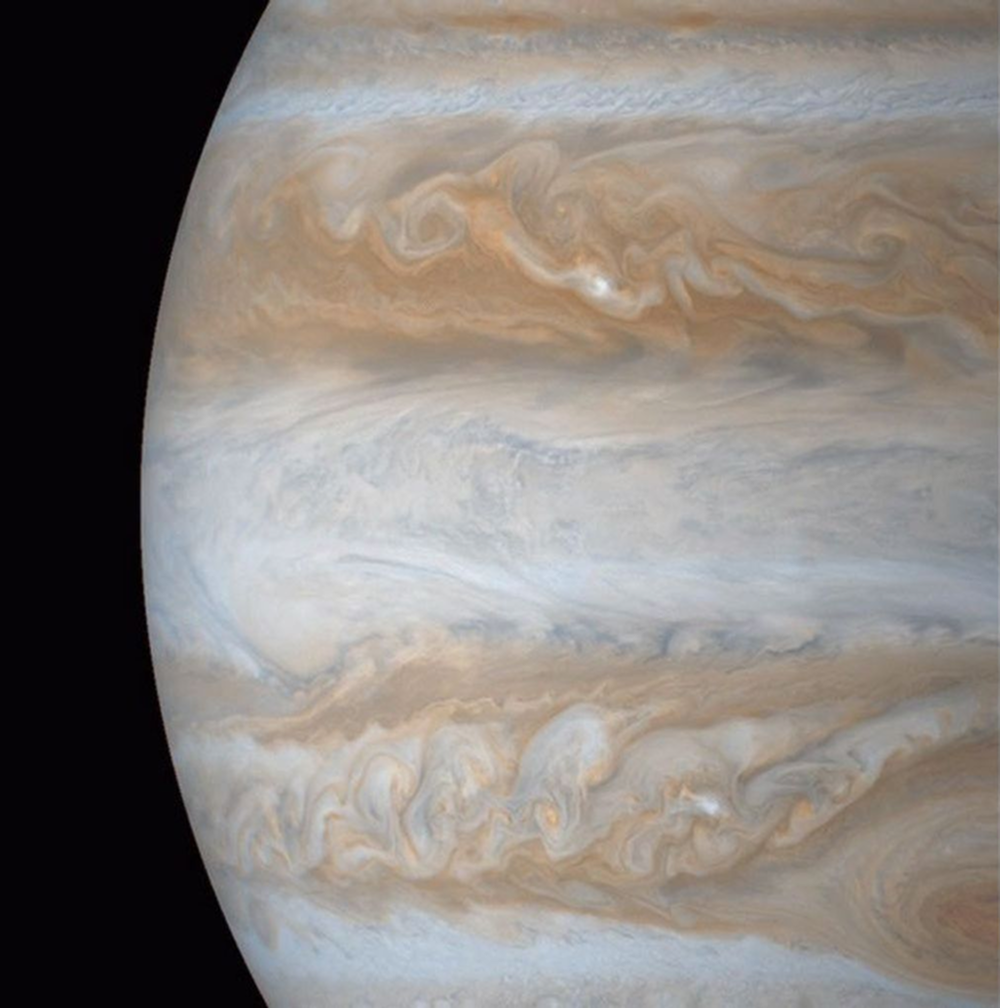 A closeup of Jupiter's atmosphere